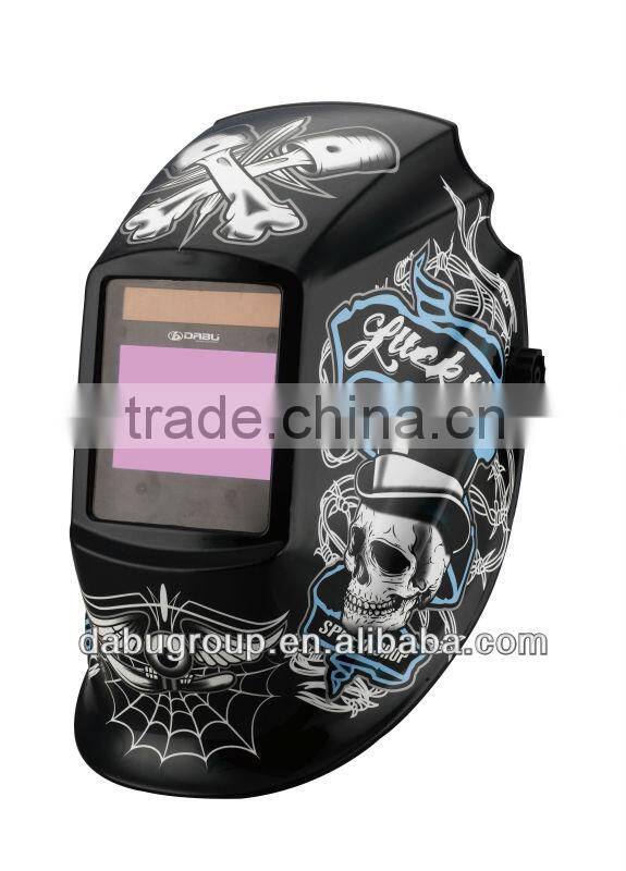 black skull large viewing area mutifunctional automatic darkening welding shield