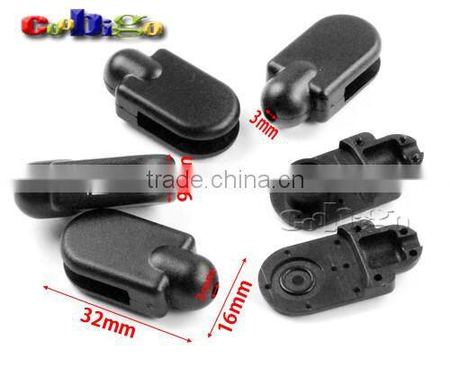 1/8"(3mm) Hole U-Shaped Open Rope Clamp Cord Lock Ends Stopper Need glue reinforcement For Garment Bag #FLS120