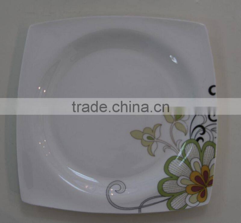unbreakable square durable embossed gold with flower bone china ceramic germany dinner set