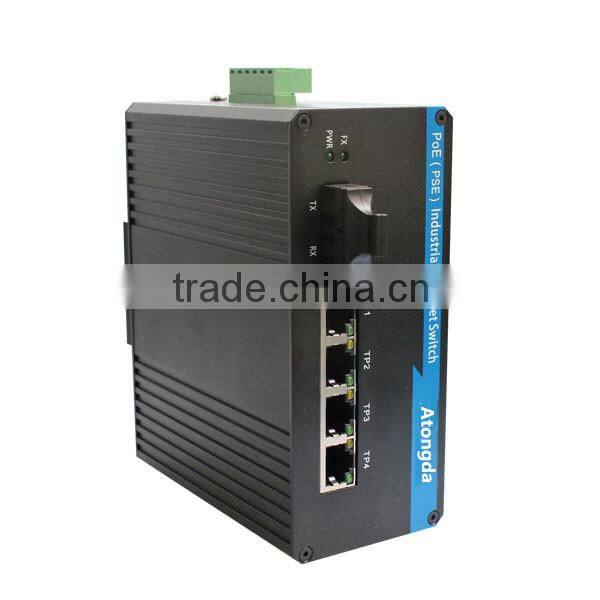 4 Port Unmanaged 10M/100M Industrial PoE Switch