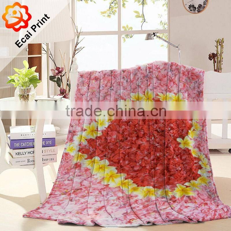 2016 hot sale good quality custom made printing fleece blanket