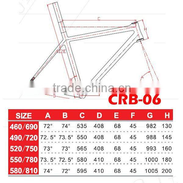 Big man large size carbn road frame for high-end carbon bicycle in rich size 460/490/520/550/580/690/720/750/780/810mm