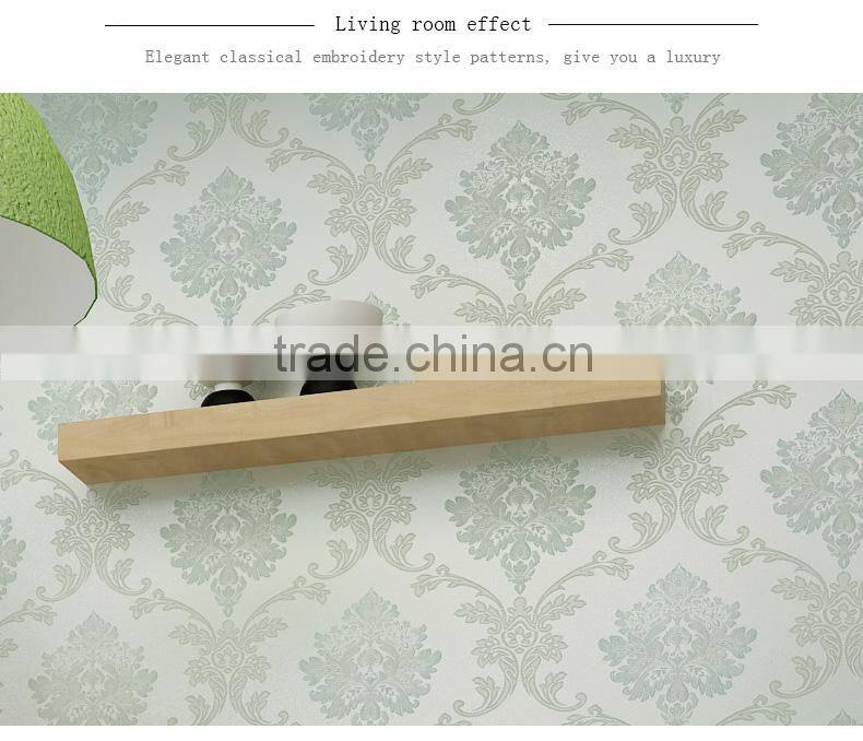 polyester non-woven compound jacquard wallpaper for roof decoration wallpaper with the image of the city wall non woven wallpape