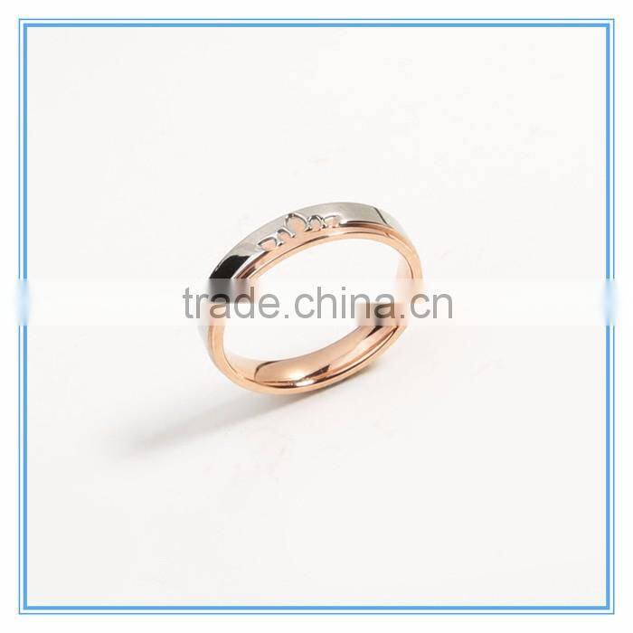 Hot New Products Whoesale Stainless Steel Ring Smile Charm Ring