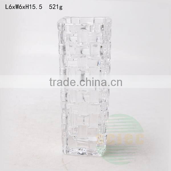 Clear/colored glass vase for home decor