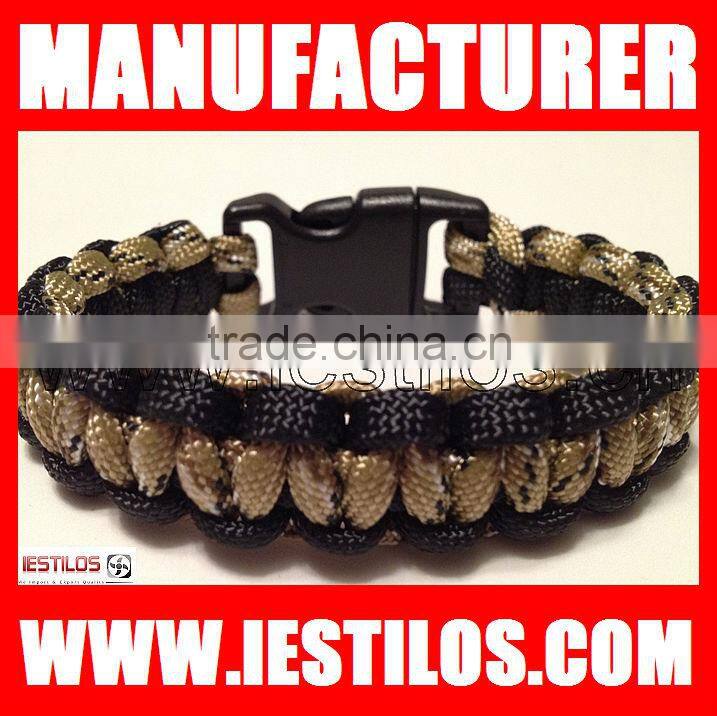 top quality paracord bracelet with whistle buckle