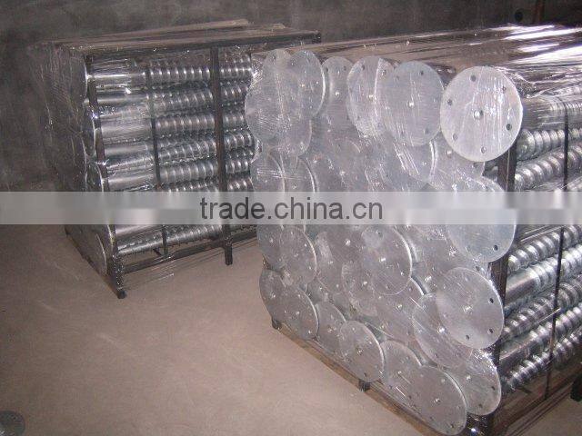 F114*2000*220 Hot dipped galvanzied ground anchor with flange