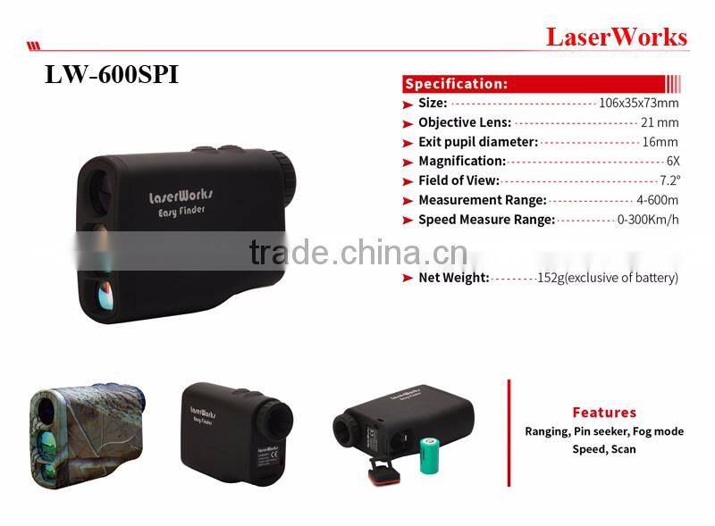 LaserExplore hand held digital OEM laser rangefinder /laser distance meter 600m/hunting and golf