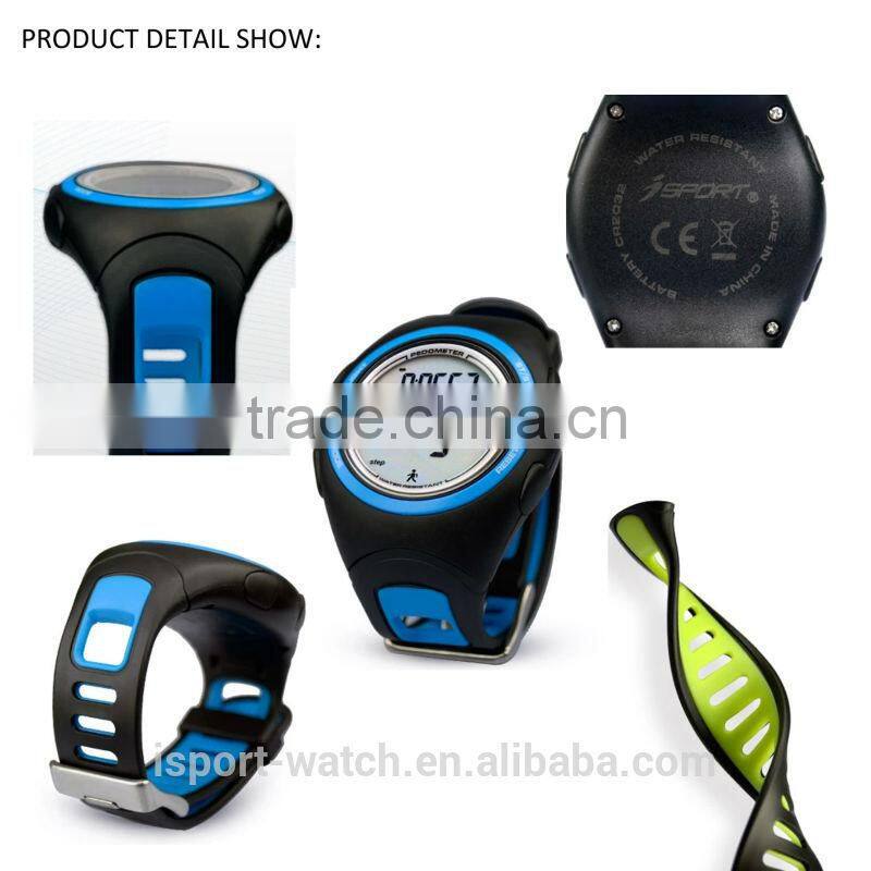 CE Rohs Multi-Color 3D Sensor Sports Pedometer Watch from BSCI Factory Million Concept