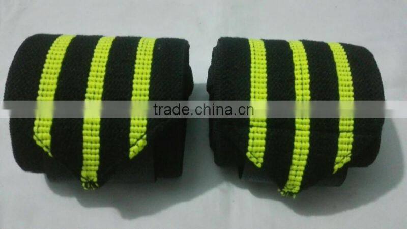 Weight Lifting Training Gym Straps/Hand Bar Wrist Wraps Heavy 100% Cotton/World Top Gym Fit All Size Body Building Wrist Wraps