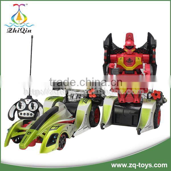 Promotion cool rc drift car toy 360 degrees car transform robot toy