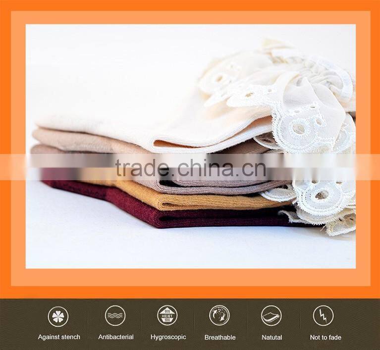 custom sock lady 200N fashion cotton socks with chiffon lace on the cuff