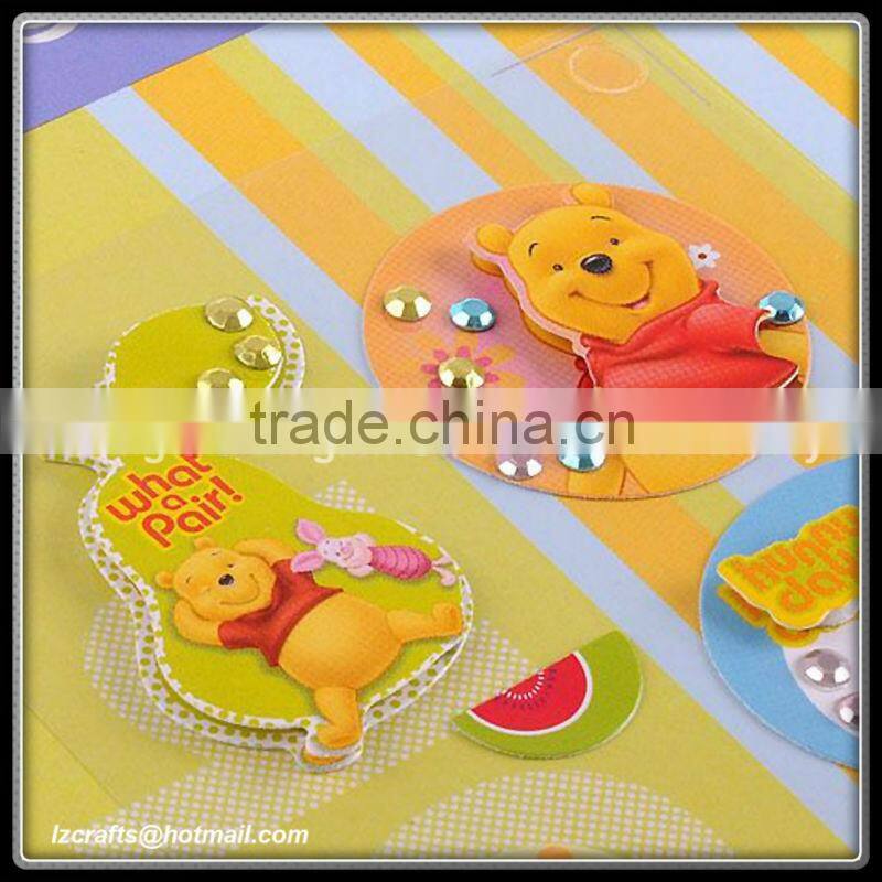 3D Glitter Paper Christmas Cut Outs Clause & Ornaments Wall/Window/Door Sticker / hot sale wall hanging pictures 3d with best qu