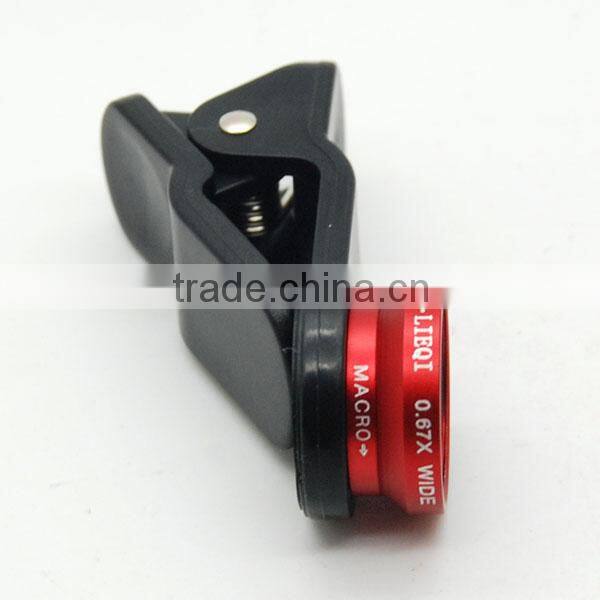 3 in 1 fish eye +macro +wide angle lens for mobile phone