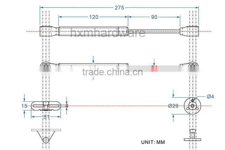 stable quality chinese hot sale gas spring HXM1807
