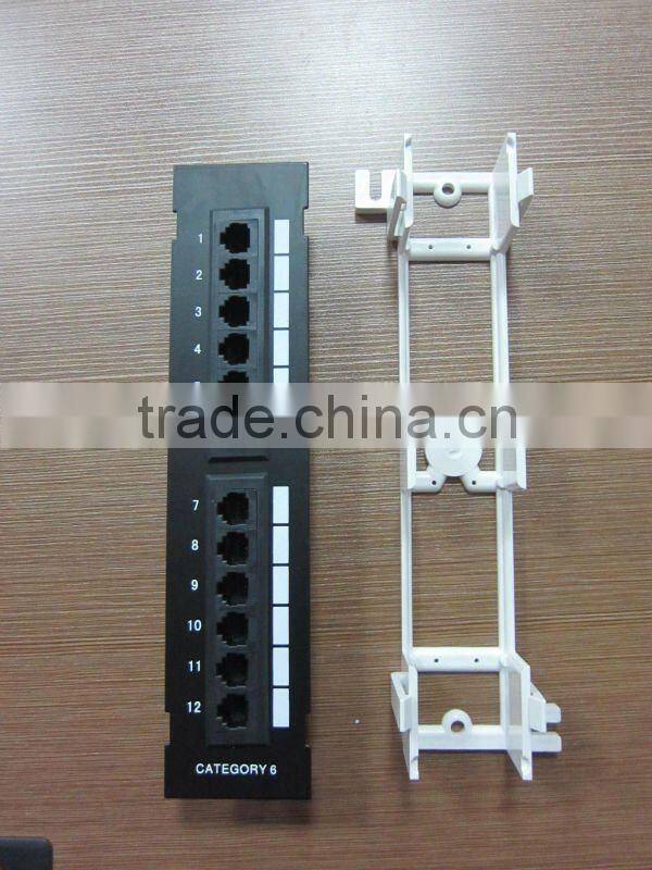 CAT6 12 port Wall Mounted patch panel,10''