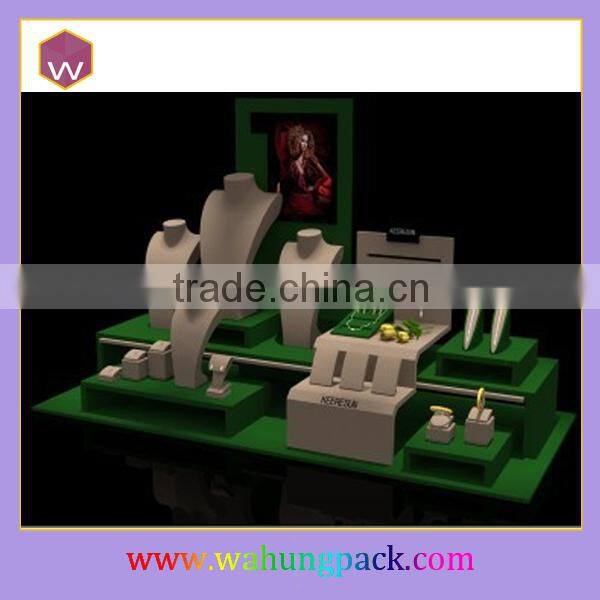Promotion wood jewel ring necklace stands shop displays
