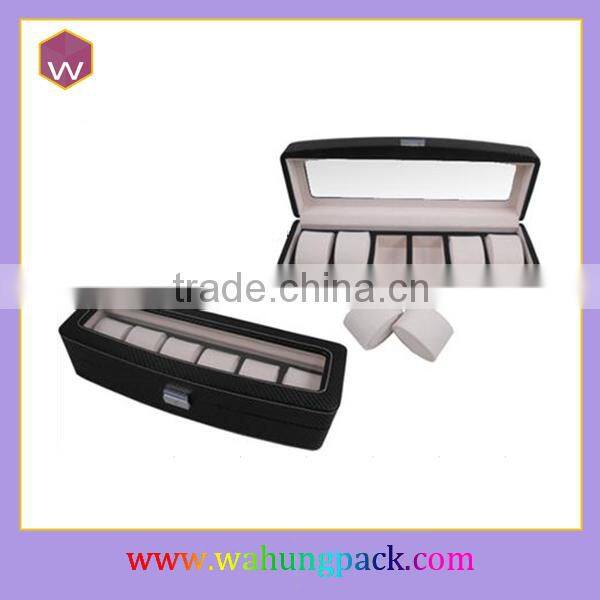 Custom High Black Lacquer Long watch gift box