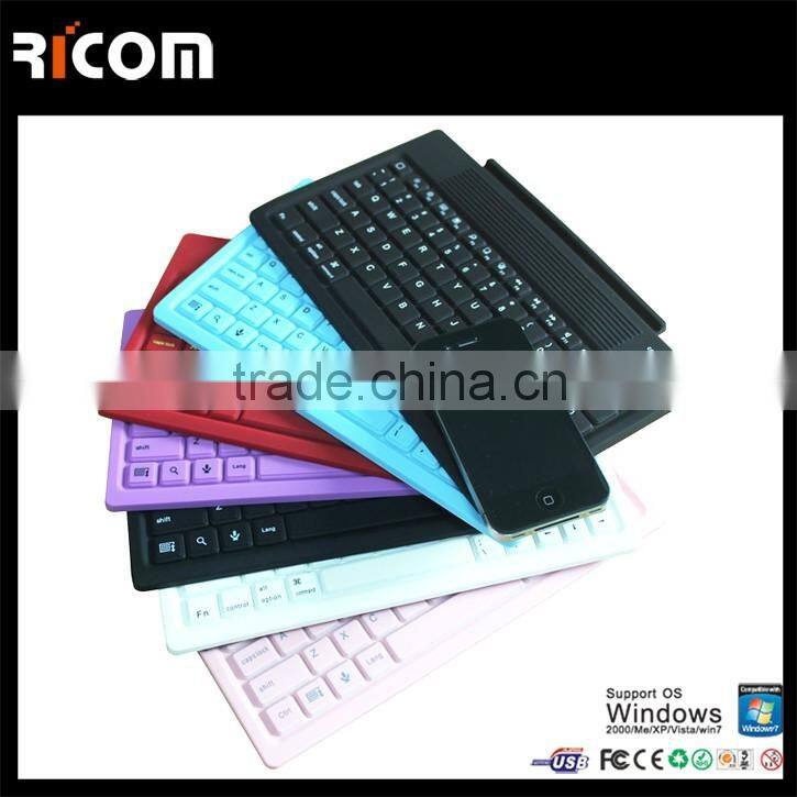 Flexible Bluetooth silicone soft keyboard for laptop and tablet pc---SKB-211B--Shenzhen Ricom