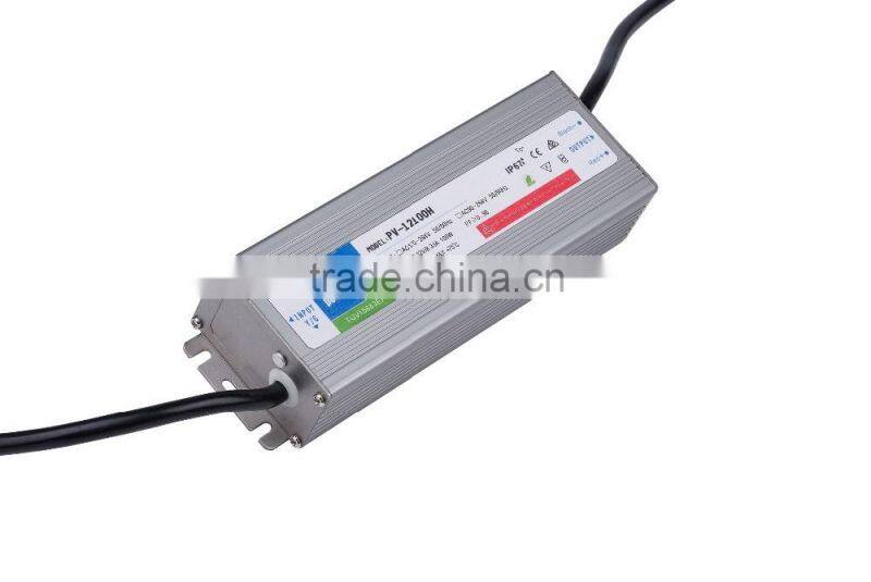 top class PF 0.96 five years warranty waterproof constant voltage led power supply 12v 100w