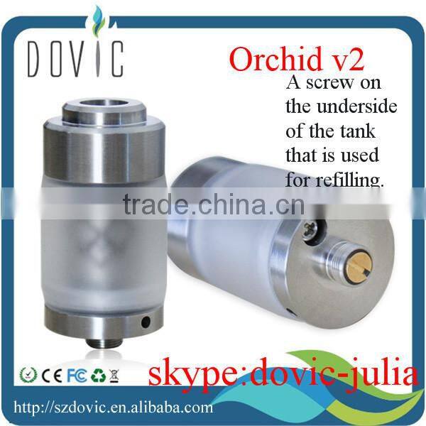 improved orchid v2 rda atomizer with a screw on the bottom of the base