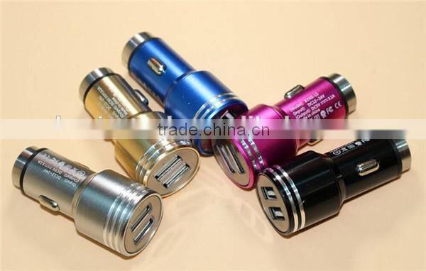 Whoesale Smart Mini Safety Hammer Car Charger with 2 port, Portable 12V Micro USB Adaptor for Charging