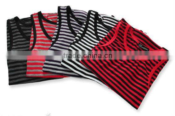 Mens striped fitting sports tank tops sports vest