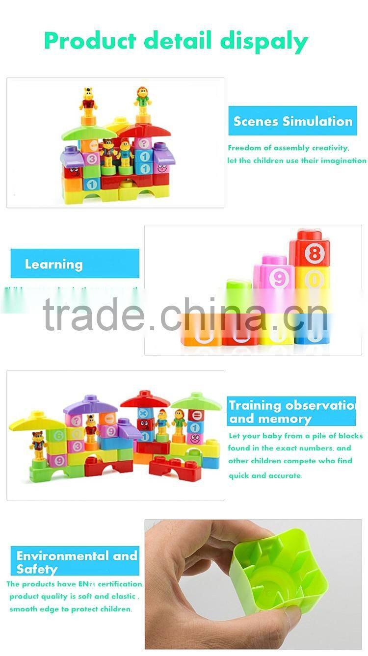 Plastic building blocks for children
