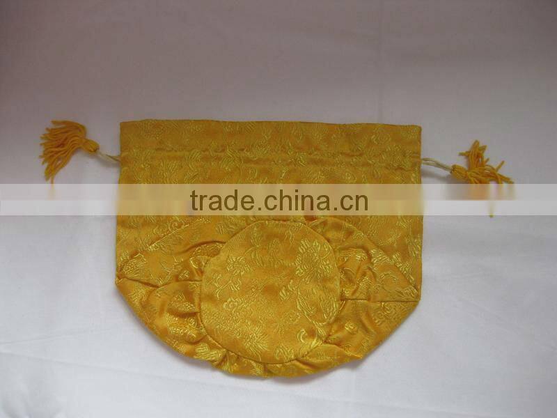 luxury gold jewelry crown drawstring bag round bottom