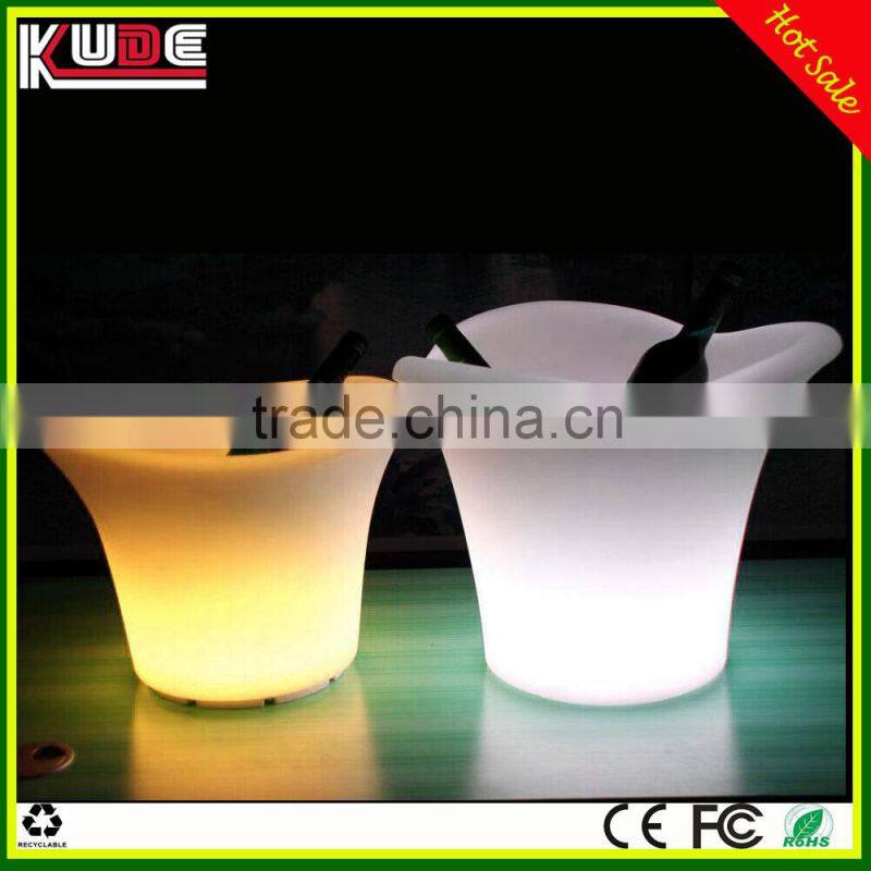 CE Approval Plastic Party Events Club Bar Used Illuminated LED plastic Ice Bucket for beer wine bottle
