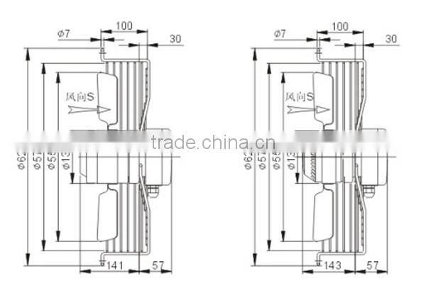 YWF 4E-550mm series Out-rotor Axial Fan