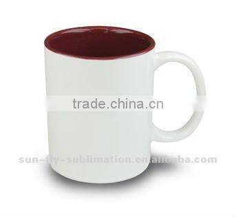 Sublimation Ceramic Inner Color Printed Mug Green (SFS-MG02)