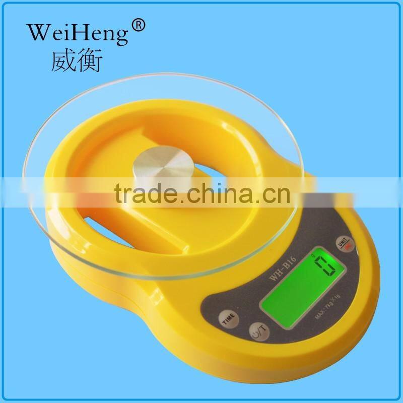 lcd display glass panel electronic weight scales with clock function