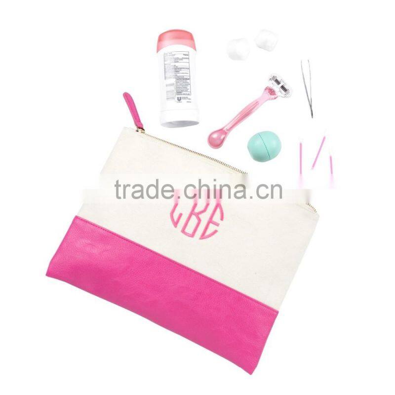 wholesale boutique monogrammable Sullivan Zip Cosmetic Pouch