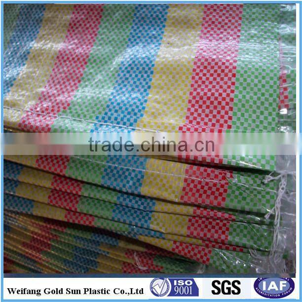 pp woven laminated sack shopping packaging sack top with handle punch hole