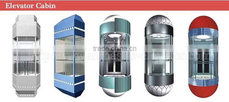 VVVF Passenger Elevator Gearless sightseeing lift commercial building panoramic elevators
