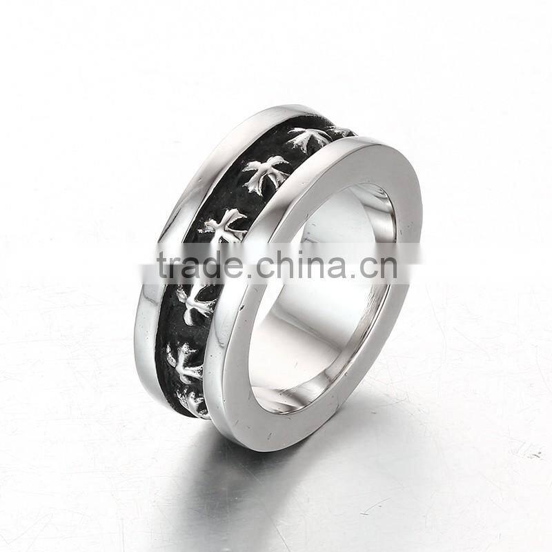 New Arrival Titanium Silver 316l Stainless Steel Rings Jewelry SSRR036