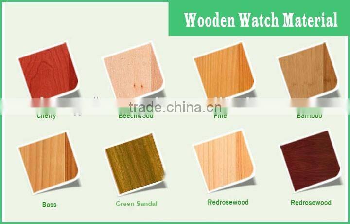 2016 High quality natural bamboo retro round dial wood watch