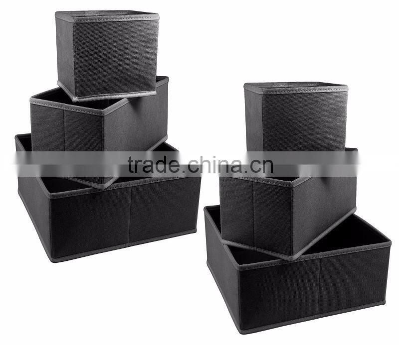 Closet / Dresser Storage Drawer Organizer Basket for Bras, Socks, Underwear, Tie, Scarves, Gloves and more - 6 Piece