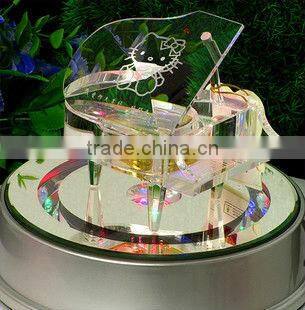 Hot Sale Fashional clear Crystal Piano for Wedding Souvenirs