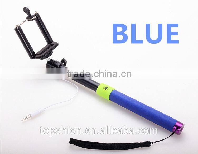 brand new lightweight monopod, wired 3.5mm audio cable handheld monopad, wholesale