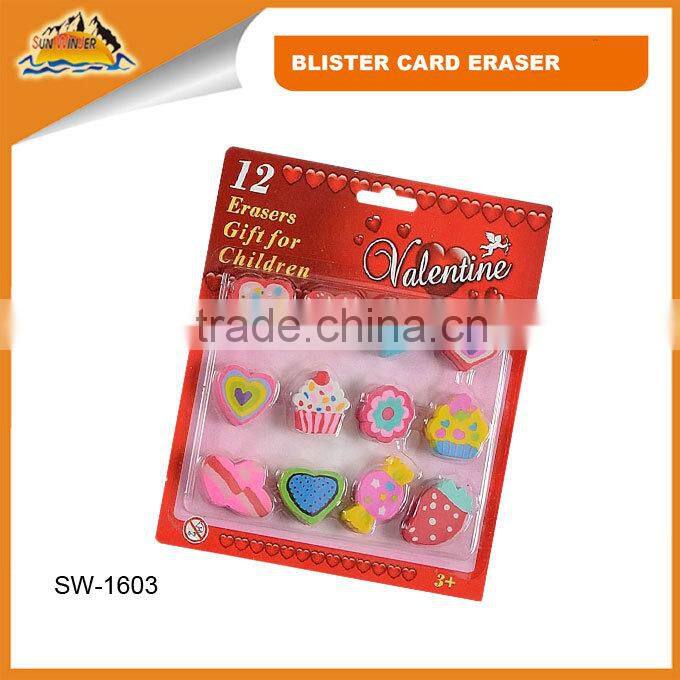 Unique design factory made promotional funny fish eraser set