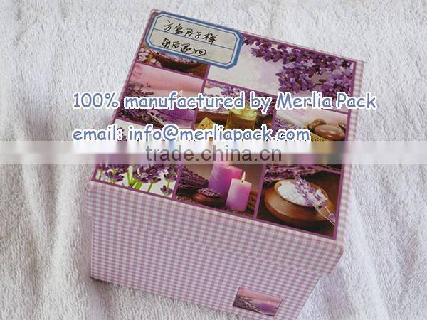Handmade Hand Painted Cute Candle Box Paper Mache Trinket Floral Boxes