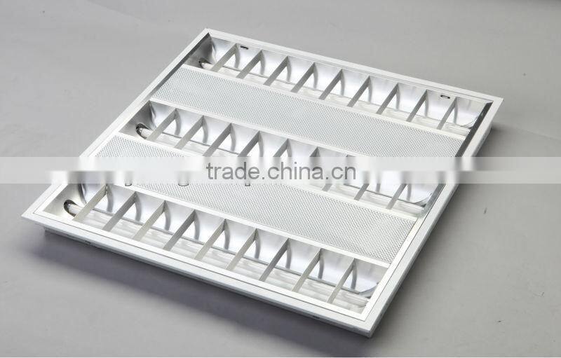 T5 grille lighting fixture for three 14W fluorescent tube
