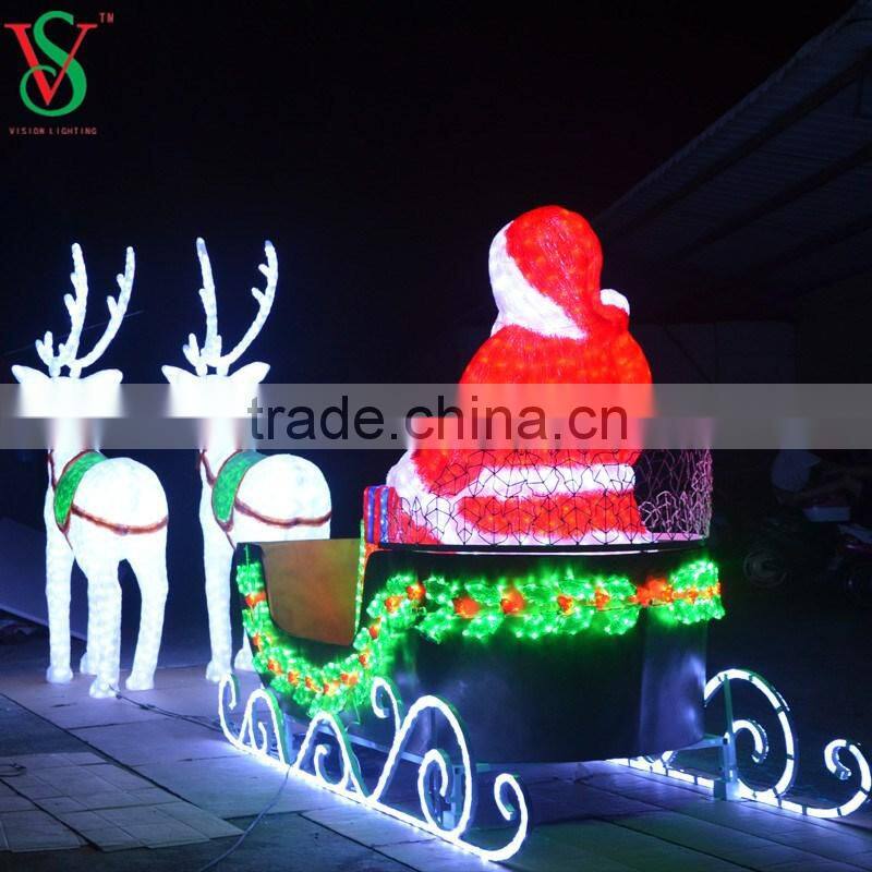 LED Acrylic Reindeer Sleigh