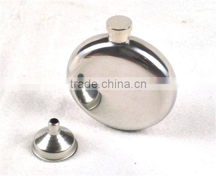 110g 5 oz Mirror Smooth Carry Portable Stainless Steel Round Hip Stainless Steel Hip Flask
