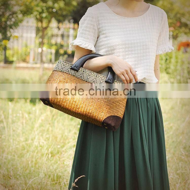 High quality straw bags beach handmade tote bags thailand straw bag summer beach bags