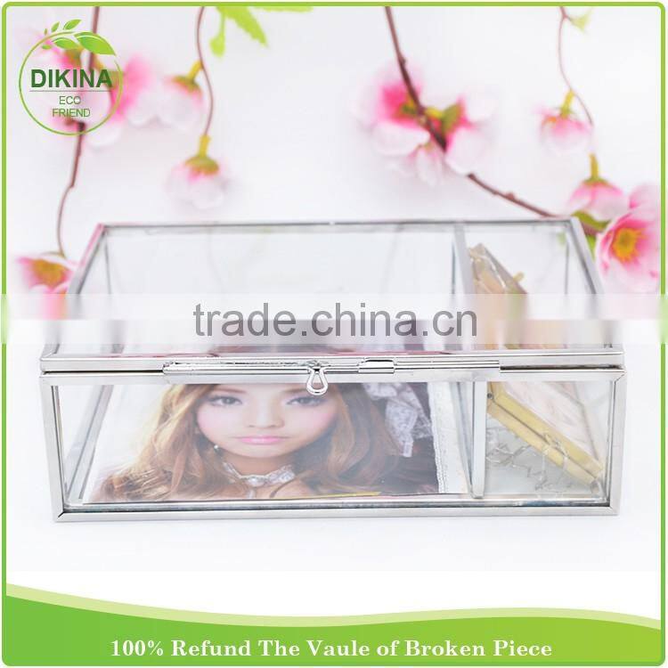 copper photo display stand Large COLLAPSIBLE CONTAINER closet organizer / with Lid Jewelry Craft Store Parts small storage bin