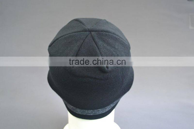 Plain Black Beanie Hat for Men