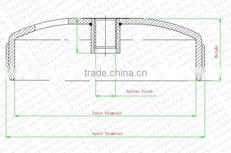 155MM 16T CVT Clutch Bell 260 300 170MM 173MN Linhai Buyang Xinyue Dune ATV Buggy Scooter Parts